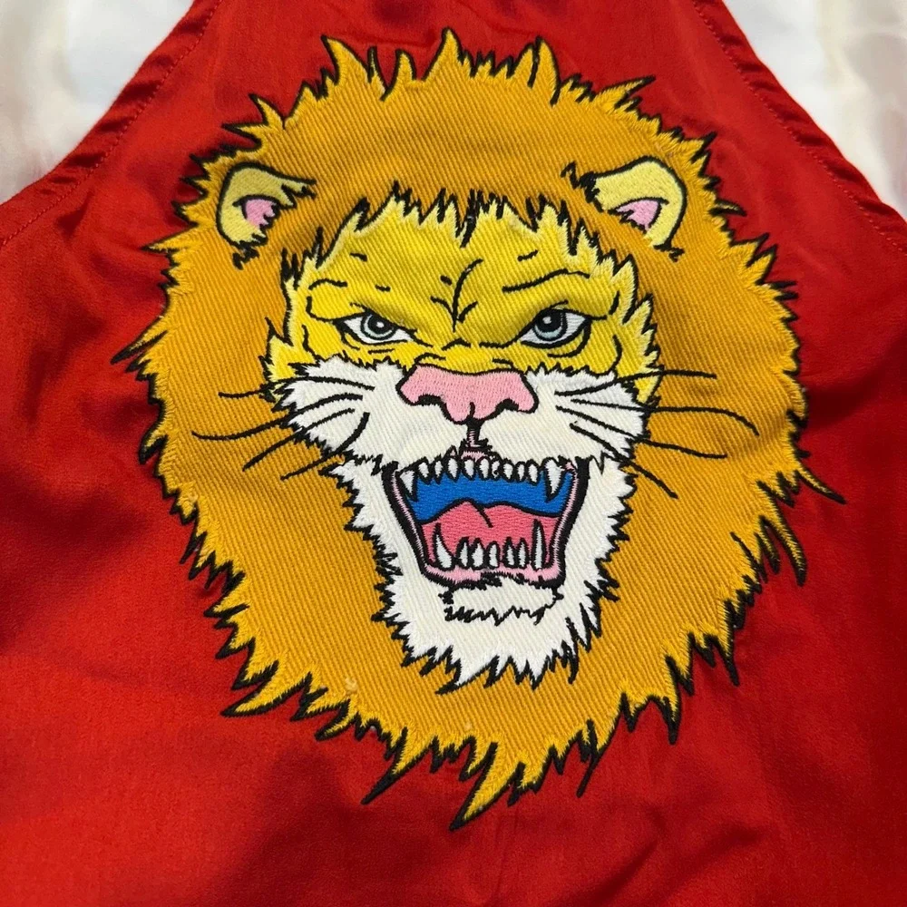 Genuine‎ Kids OshKosh Red White Varsity Lion Bomber Jacket 18M Circus Print
